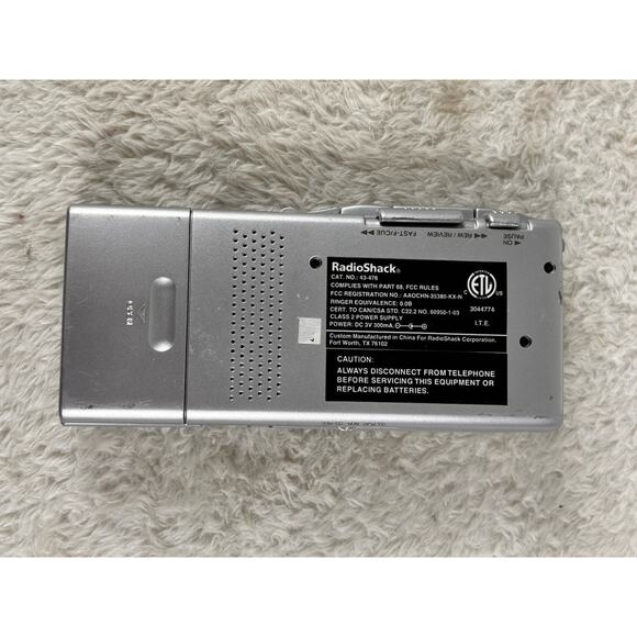 Radio Shack 43-476 Voice Activated Micro Cassette Telephone Recorder VOX Silver - Picture 2 of 7